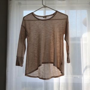 Shear Tan Blouse
